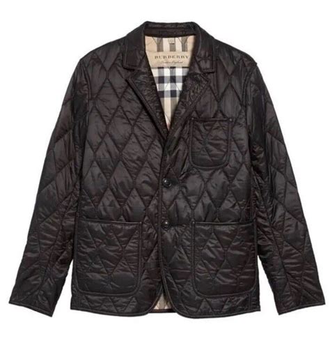 burberry men's gillington black quilted jacket|burberry frankby diamond quilted jacket.